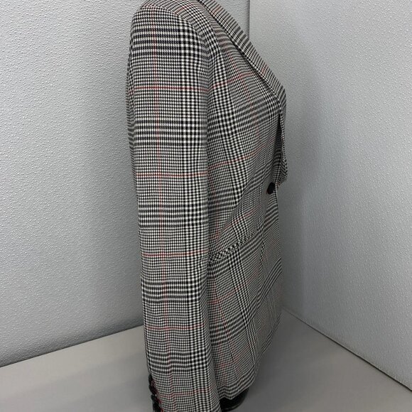 Veronica Beard Women’s Eva Plaid Blazer Jacket Size 4 White/Black — Single Breas - Picture 5 of 9